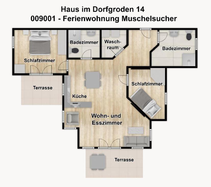 Haus Im Dorfgroden 14 Ferienwohnung Muschelsucher Wangerooge Zewnętrze zdjęcie